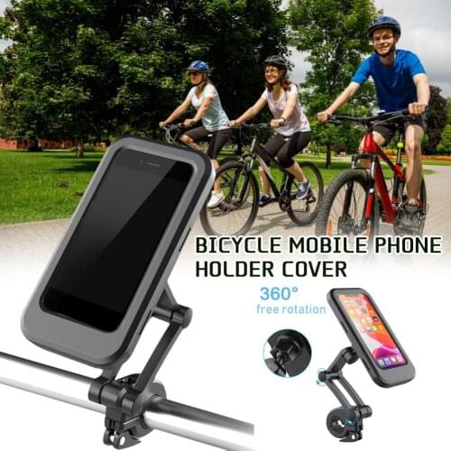Bicycle Mobile Phone Bracket with Built-in Magnetic Attraction Adjustable Telescopic Bicycle Racks Touchable Screen Waterproof