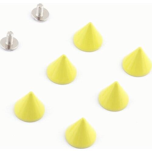 Lime Screw Punk Spikes Studs back with Screws,Leather Craft Screw Punk Stud Metal Screw Rivet Leather Jacket Belt Crafts DIY
