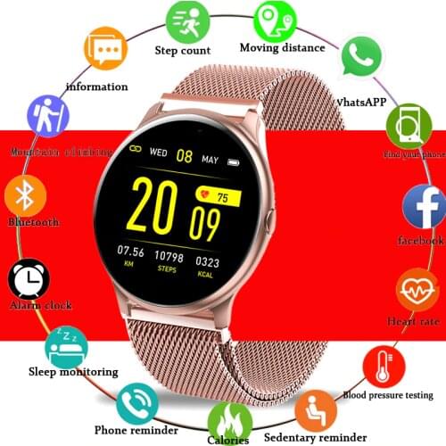 LIGE 2020 New Color Screen Smart Watch Women men Multifunctional Sport Heart Rate Blood Pressure IP67 Waterproof Smartwatch+Box