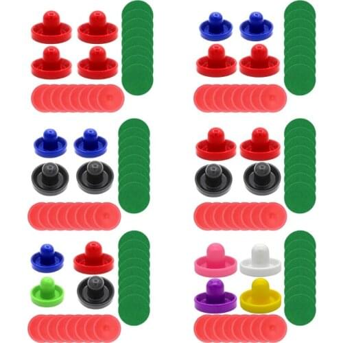 Ice Hockey Accessories Set Air Hockey Plastic Lightweight Replacements For Tables Game Pushers Pucks Pads Kit G99D