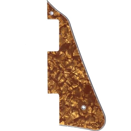 Musiclily Electric Guitar Pickguard for Gibson Les Paul Modern Style, 4Ply Bronze Pearl