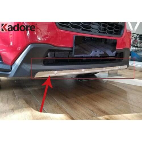For Subaru XV Crosstrek 2018 2019 2020 Stainless Steel Front Rear Bumper Cover Trim Decorative Protector Trims Sticker Styling