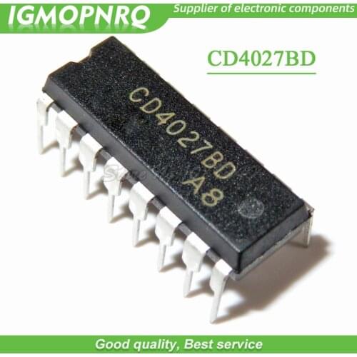 20pcs/lot CD4027BE CD4027B CD4027 4027BE DIP-16 IC New Original Free Shipping