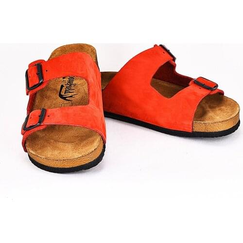 Moosefield Genuine leather 2021 new fashion summer Men Open toe slippers non-slip orthopedic eva sole 40-45 size slippers