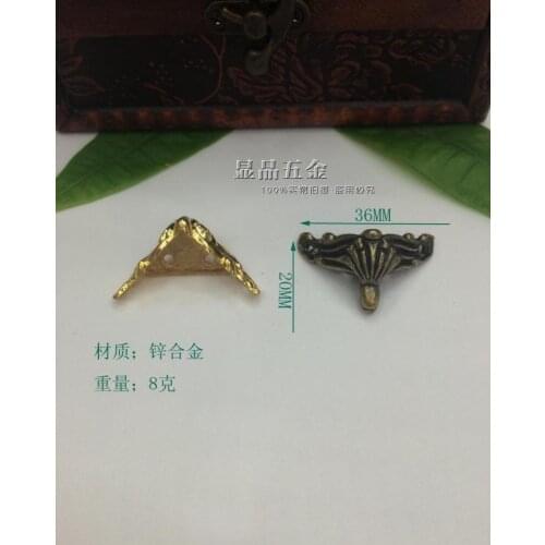 36*20mm Bronze horn Gallery Foot Antique feet Zinc Alloy Corner Furniture foot decoration Cabinet feet Wooden feet wholesale