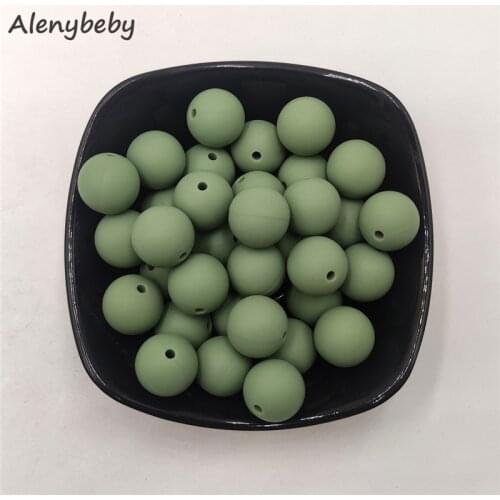Food Grade Silicone Round Pearl Beads Teether 12/15mm Baby Teething Necklace DIY Pacifier Chain Care Infan Teether Product
