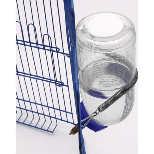 Parrot Feeders Drinker Automatic Feeding Water Bottle Open lid thimble Drinker rabbit Hamster Bird Cage Water Feeding Supplies