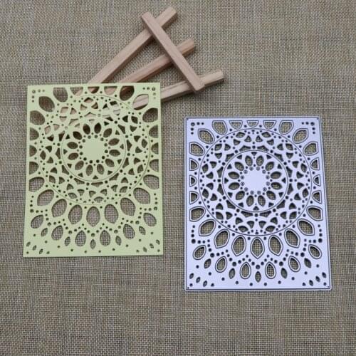 Rectangle Circle Design Dots Ring Flower Metal Cutting Dies DIY Scrapbooking Embossing Paper Cards Stencil