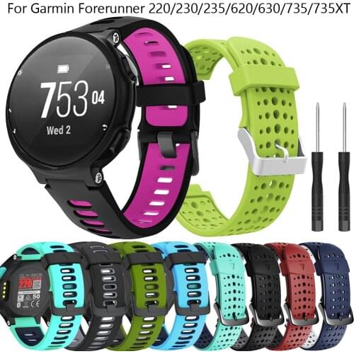 Sports Bands For Garmin Forerunner 235/220/230/620/630/735XT/ Band Silicone Bracelet Replacement Strap Smart watch accessories