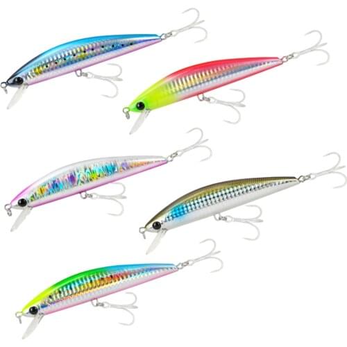 TSURINOYA 120S Sea Fishing Lure Sinking Minnow 120mm 40g DW37 High Strength Boat Fishing Hard Bait Tuna Saltwater Wobbler