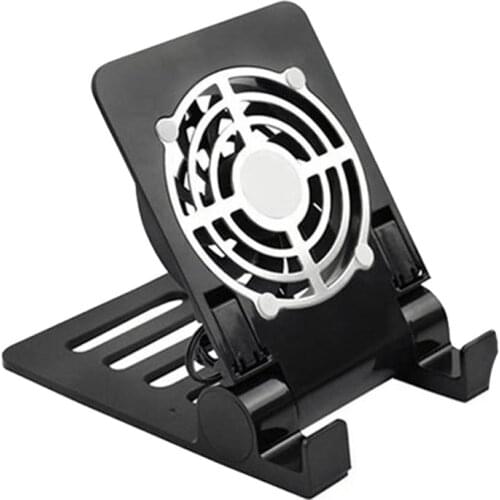 USB Desk Phone Fan Quiet Cooling Pad Radiator with Foldable Stand Holder For iPhone iPad Tablets Laptops