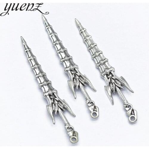 YuenZ 8pcs Antique Silver color Game animation weapon Charms for diy charms pendant necklace jewelry making M54