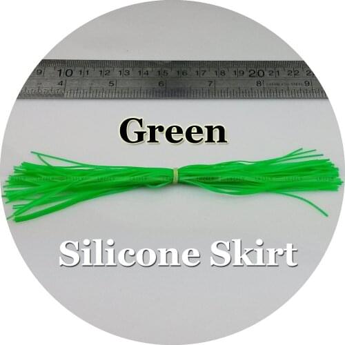 Green Color / 20 Silicone Skirts, Spinner Bait, Jig, Lure, Fishing
