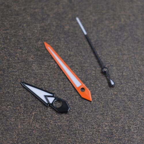 Green Luminous hands Fit Japan NH35 NH36 Movement Watch Hands parts Orange minute hand