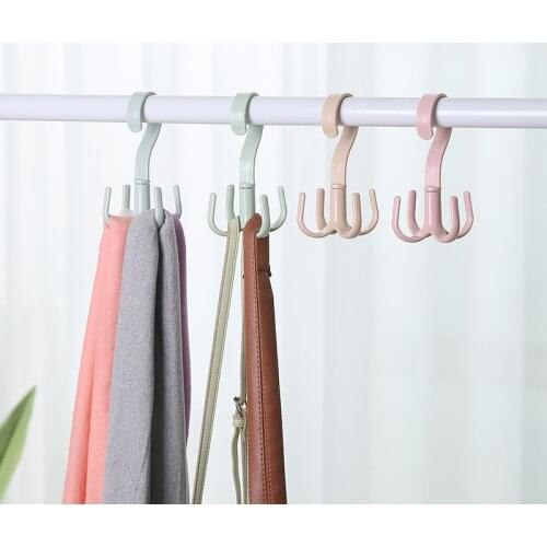 1PCS 360 Rotary multi Hanger hook Coat Hook Plastic Closet Stack Hanger Rack for tower jacker Bedroom home kitchen Organizer