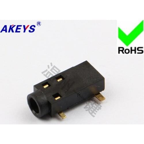 10 PCS Power outlet PJ-237-4P Single Column 2.5 Headphone socket 4 foot patch 1 fixed foot DIA 2.5 MM