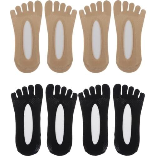 4 Pairs Of Toe Socks Low Cut Five Finger Socks Boat Socks Soft And