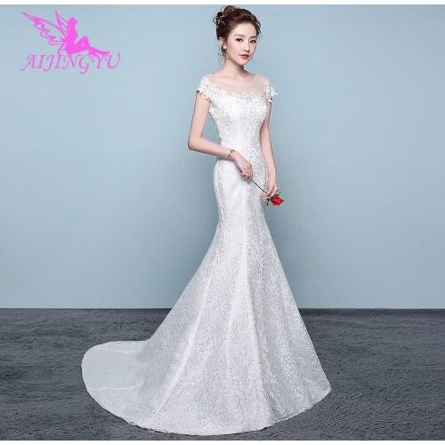 AIJINGYU 2021 Widding Shop Online Corset Beautiful For Sale Lace Bridal Gown Crop Top Custom Wedding Gowns
