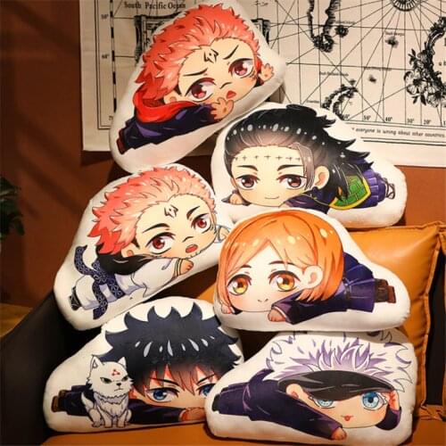 Anime Jujutsu Kaisen Itadori Yuji Plush Pillow Doll Gojo Satoru Ryomen Sukuna Kawaii Cartoon Cosplay Accessories Props
