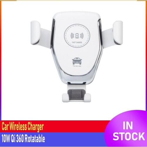 Anti-shock 10W Fast Qi 360 °Rotatable Wireless Charger Car Air Outlet Holder Hands-free Call Universal Car Bracket