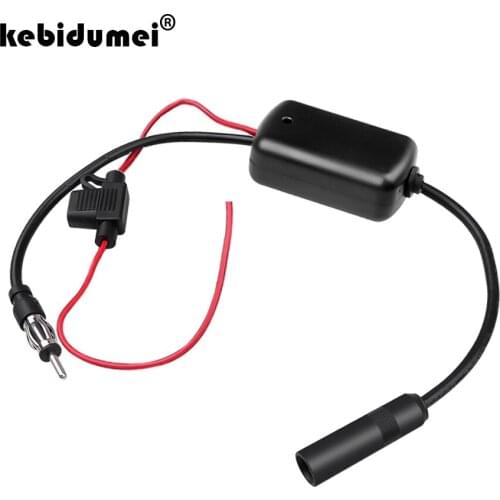 Car Radio Antenna FM Amplifier 12V Car Aerials FM AM Radio Signal Amp Amplifier FM Booster 80-108MHZ For Marine Boat Auto