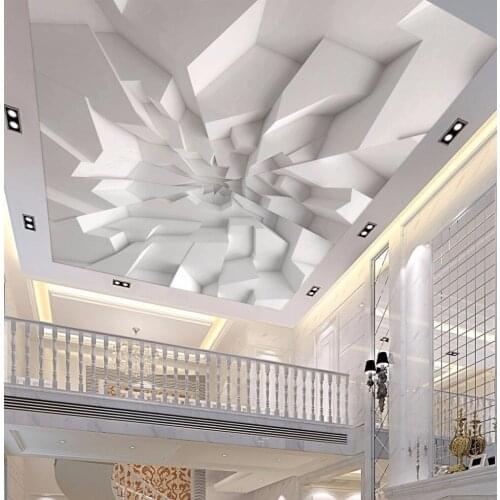 Large Sky Ceiling Modern 3d murals wall Geometry for Living room 3d Murals Wall 8D pure color mural wallpaper decorate