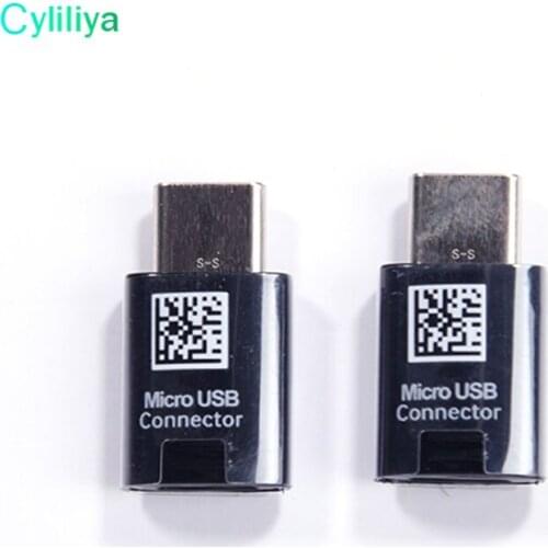 Cyliliya 20pcs 2017 Newest s8 Brand new OEM Type-C Micro USB OTG Adapter Connector for Samsung Galaxy S8 S8 Plus
