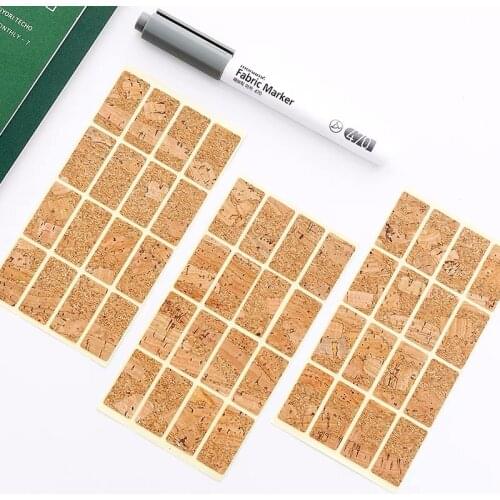 Wood simple note sticker can be reused with hand printed waterproof self adhesive mark no mark sticker address label food label