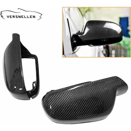 For Audi A3 2010-2013 A5 2010-2016 S5 RS3 RS4 RS5 2011-2016 Real Carbon Fiber Mirror Covers Replacement Rearview Mirror Trim
