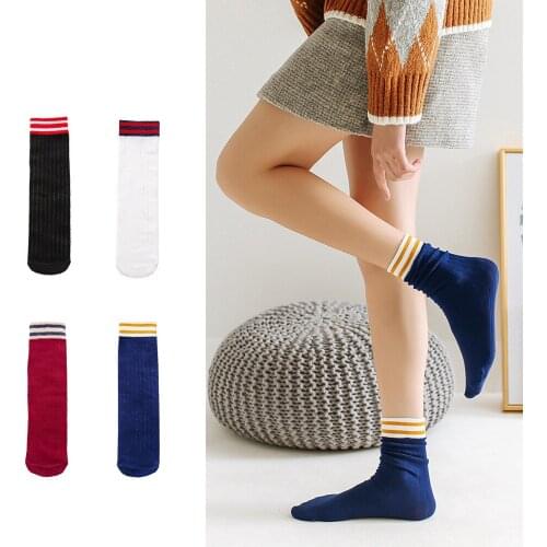DOIAESKV High Quality Women Girls Casual Striped Candy Colors Cotton Comfortable Harajuku Short Socks Fashion Female Funny Socks