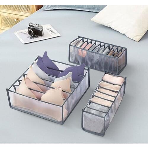 Pouch Underwear Storage Boxes Packaging Travel Bra Socks Household Foldable Fabric Partition Box Chest And Finishing Equipment