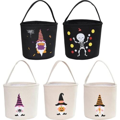 Halloween Tote Bag with Handle Halloween Candy Goodie Bags for Trick or Treat