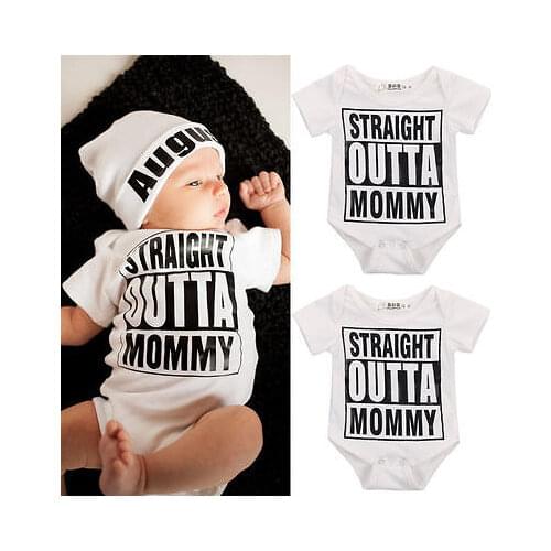 New Fashion Brief Baby Girls Letter Long/Short Rompers Infant Jumpsuit Boys Playsuit Newborn Clothing Bodysuits One-Pieces