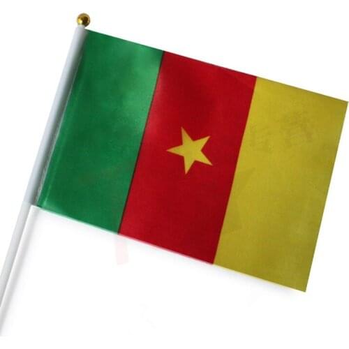14 * 21 cm Cameroon hand signal waving flag small banner flags