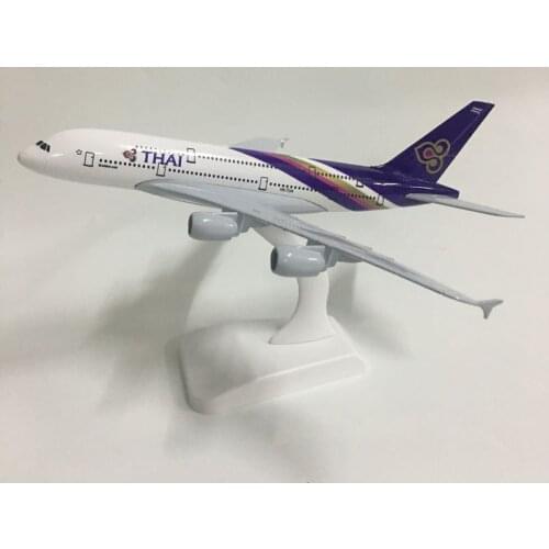 JASON TUTU 20cm Plane Model Airplane Model Thai Airbus A380 Aircraft Model 1:300 Diecast Metal Airplanes Planes Toys Aeroplan
