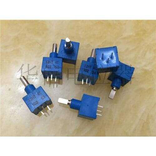 Original new 100% RV121YPHT4C01 12HT 4C 102 1K vertical single potentiometers with midpoint blue (SWITCH)