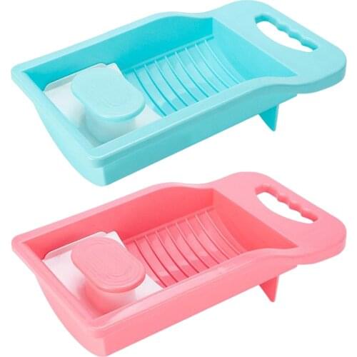 Plastic Laundry Washboard Mini Underwear Washboard Washing Washboard for Home Travel Dormitory