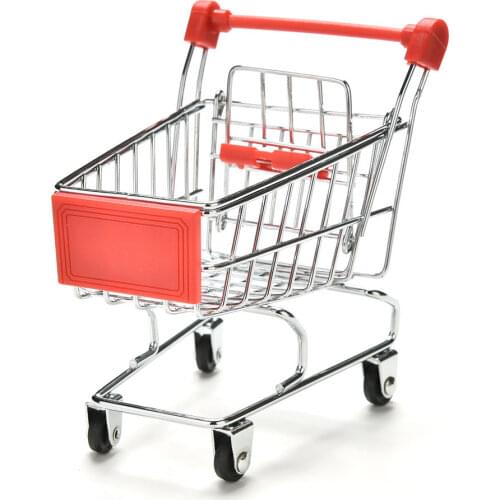 Recent Supermarket Shopping Mini Trolley Phone Holder Office Multifuction Stationery Desk Organizer