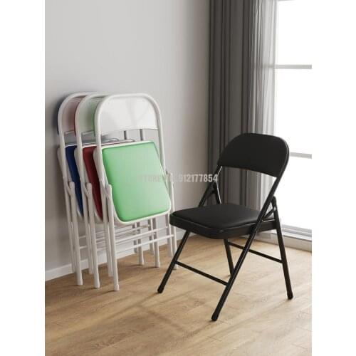 Simple folding chair backrest conference activity dormitory mahjong stool household simple dining chair office computer seat