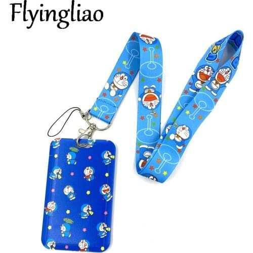 Anime Doraemon Lanyard Neck Strap Art Anime Fashion Lanyards Bus ID Name Work Card Holder Accessories Decorations Kids Gifts