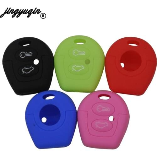 Jingyuqin Silicone 2B Car key Case For Seat Ibiza Leon Toledo Mii Altea Cordoba Arosa Alhambra Exeo FR Supercopa For VW Sharan