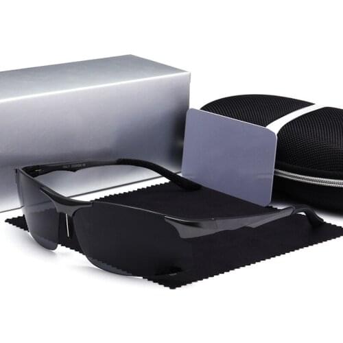 Spring hinged polarized sunglasses men driving pilot glasses UV400 brand designer glasses metal retro Gafas De Sol Hombre