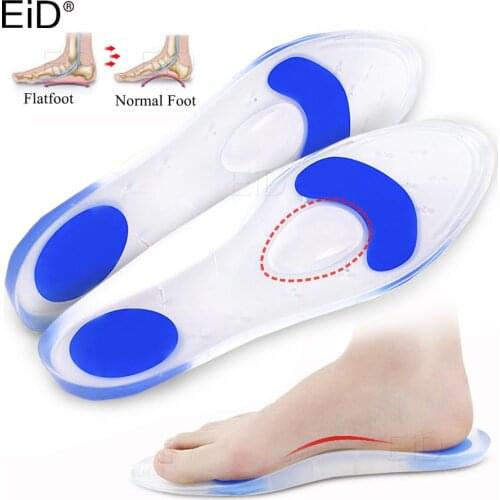 EiD High quality Silicon Gel Insoles Foot Care For Plantar Fasciitis Heel Spur Running Sport Insoles Shock Absorption Arch Pads