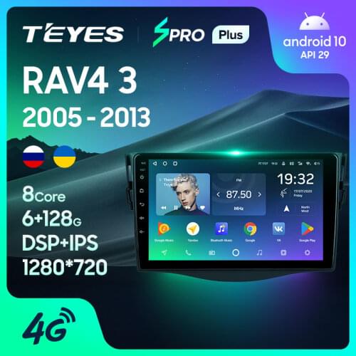 TEYES SPRO Plus For Toyota RAV4 3 XA30 2005 - 2013 Car Radio Multimedia Video Player Navigation GPS Android 10 No 2din 2 din dvd