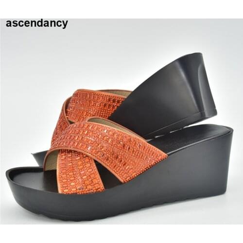 Latest Design African Wedding Women Shoe High Heels Italian Shoes Nigerian Shoes Without Bag To Match Shoes Without Bag Set