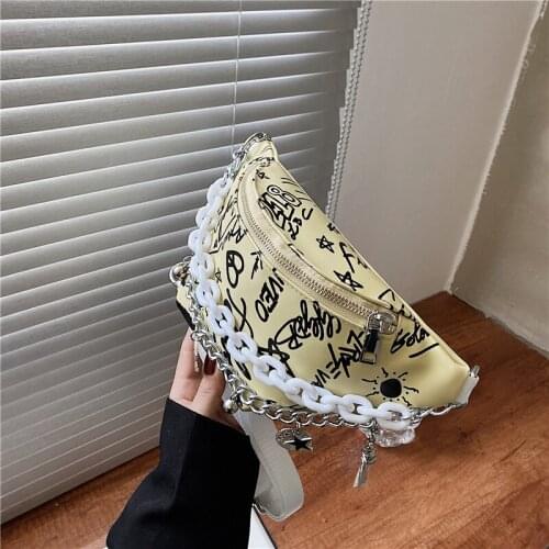 Large Capacity Storage Waist Bag Leather Fanny Pack For Men And Women Big Belt Bag Multi-Functional Chain Chest Bags