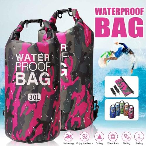 Waterproof Swimming Bag Dry Sack Camouflage Colors Fishing Boating Kayaking Storage Drifting Rafting Bag River Trekking Bags