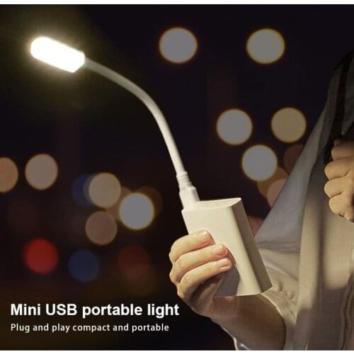 Candy color USB table lamp LED bedroom bedside night light portable mobile power laptop mini straight plug light