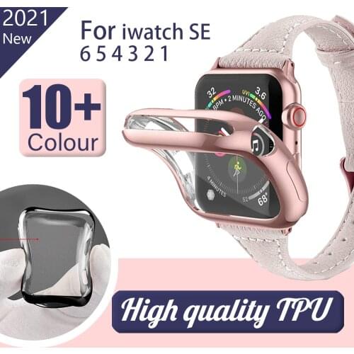 TPU Watch Protective Cover Case for Apple Watch Series 6 5 4 Se Case 40mm 44mm Screen Protector for IWatch 3 2 1 case 42mm 38mm