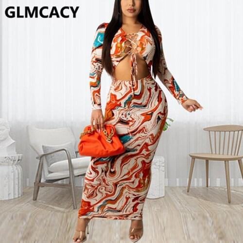 Women Long Sleeve Lace Up Front Slim Maxi Dress Elegant Evening Party Bodycon Long Dress